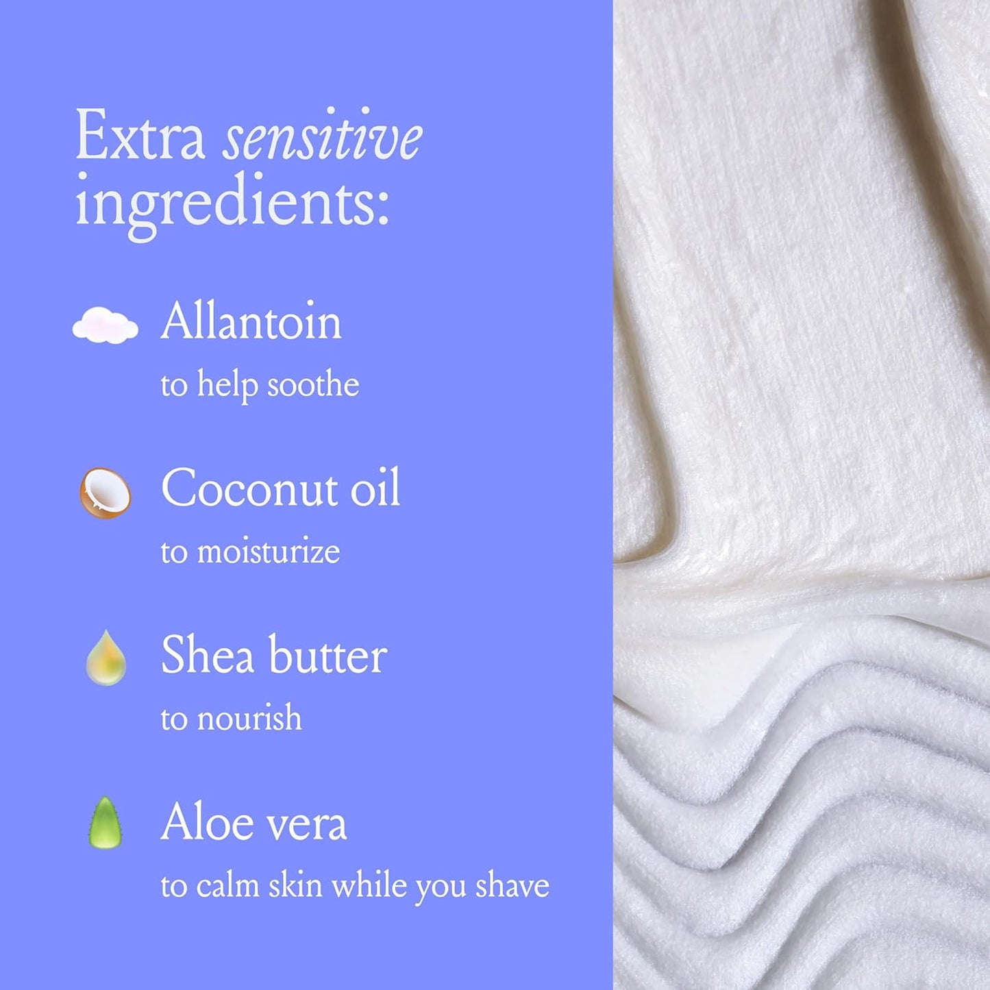 Billie Whipped Shave Cream - Ultra Gentle Protection - Fragrance-Free & Dermatologist-Approved - Designed for Sensitive Skin - 6.5 fl oz