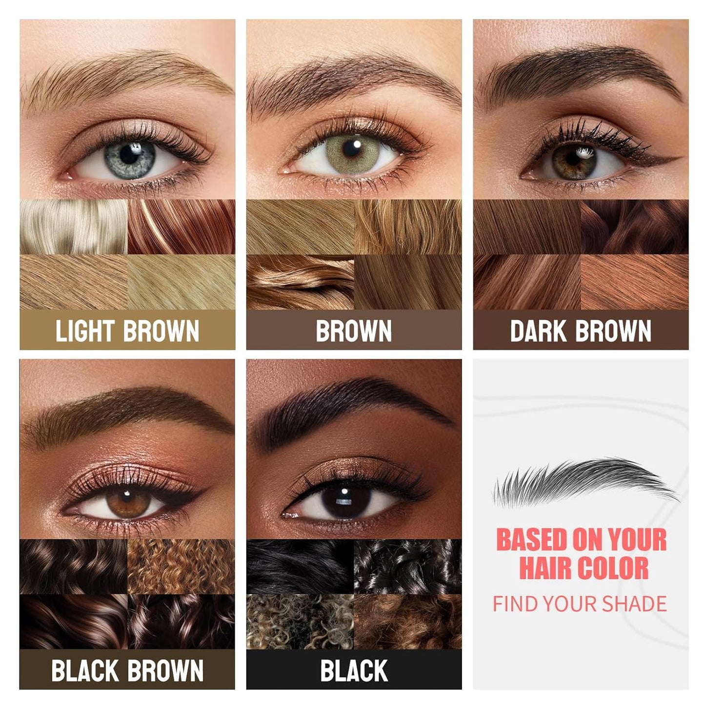 Eyebrow Pen, Microblading Eyebrow Pencil for Natural Hair-Like, Fast & Precise Faux Brow Pen with Double Brush Tip, Waterproof Long-Lasting, Filling Eyebrow Pencils for Women, Black