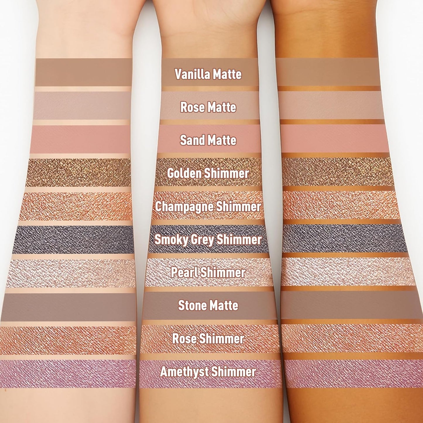 FV Long Lasting Cream Eyeshadow Stick, Waterproof & High Pigmented Eye Shadow Sticks Duo with Blending Sponge, Crease-Proof & Natural Finish Eyeshadow Pencil, Sand Matte