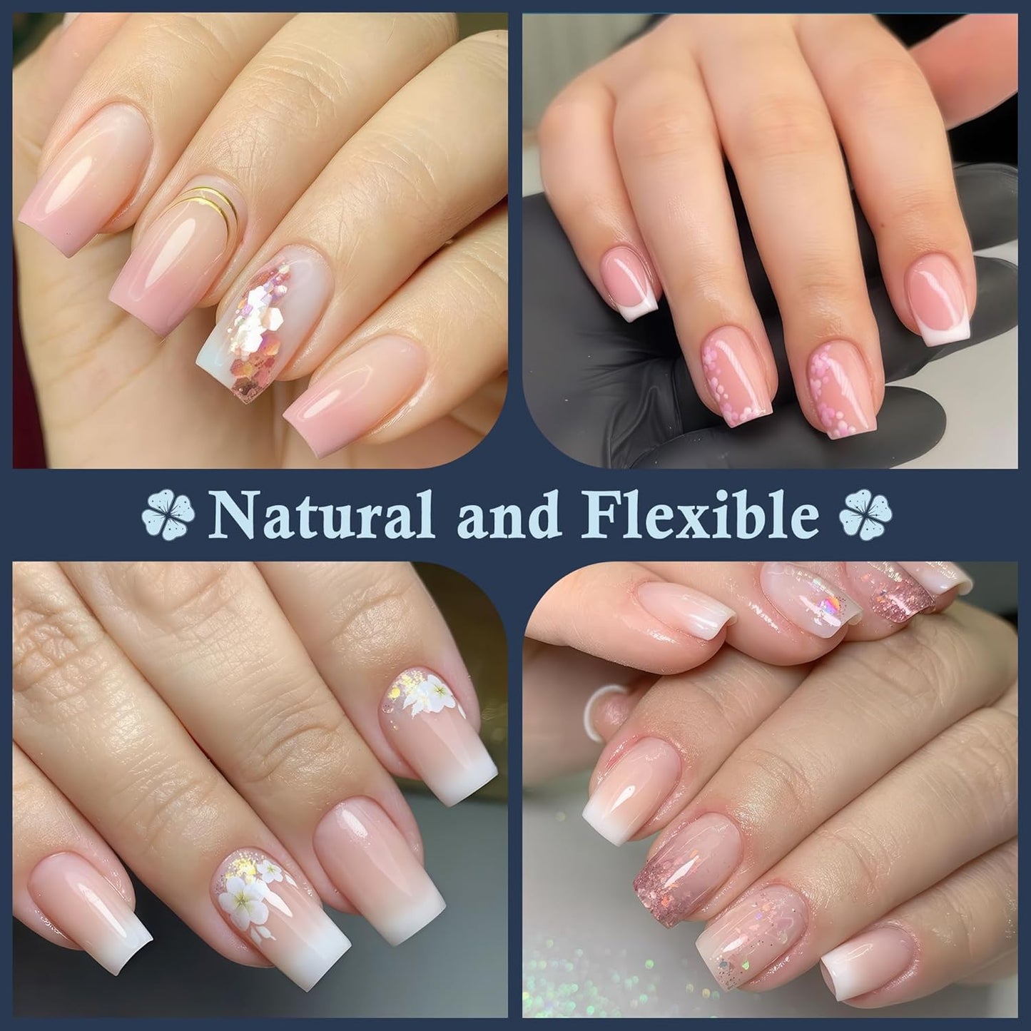 Short Coffin Nails Tips: Soft Gel Pre-Shaped Acrylic Nail Tips Coffin 360pcs Fake Nails Half Matte Full Cover Clear Press on False Acrylic Nails for Nail Extension Home DIY 12 Sizes