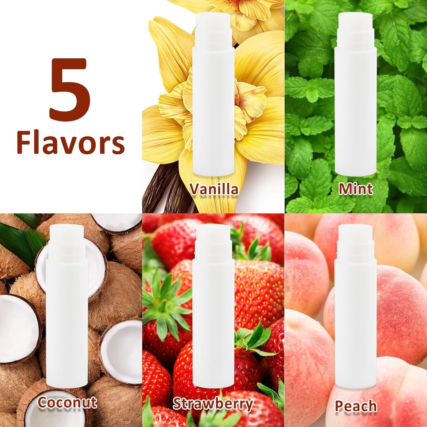 DMSKY Lip Balm Bulk Unlabeled 300 Pack, Custom Chapstick Bulk Natural Ingredients Vitamin E Shea Butter, Gift For Baby Shower & Wedding Favors