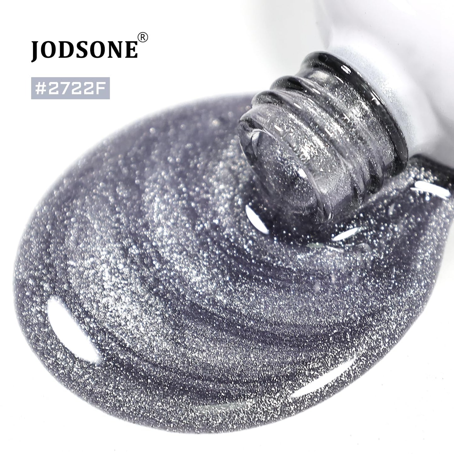 JODSONE 16.5ml Cat Eye Gel Nail Polish Silver for Holographic Glitter Cat Eye with Magnet Need U V Curing