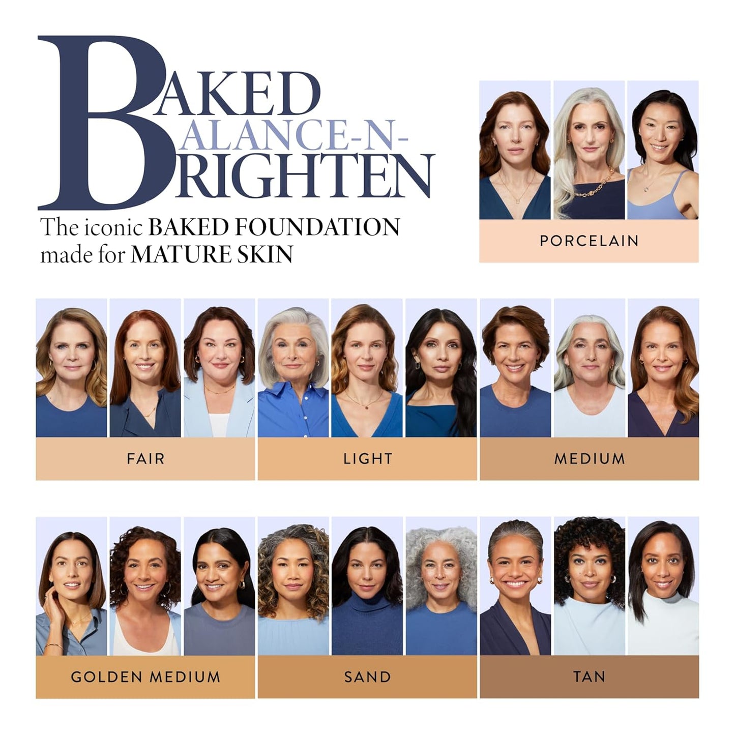 LAURA GELLER NEW YORK Award-Winning Baked Balance-n-Brighten Color Correcting Powder Foundation - Porcelain - Buildable Light to Medium Coverage - Demi-Matte Natural Finish