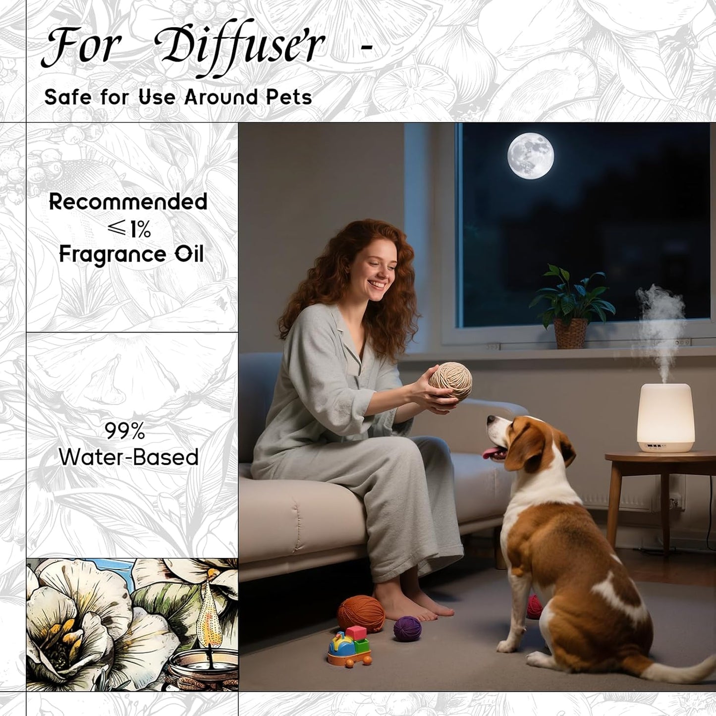 HIQILI Gardenia Fragrance Oil for DIY Candle, Soap & Perfume Making, Add to Essential Oil Diffuser, Body Wash, Long-Lasting - 5.07 Fl Oz