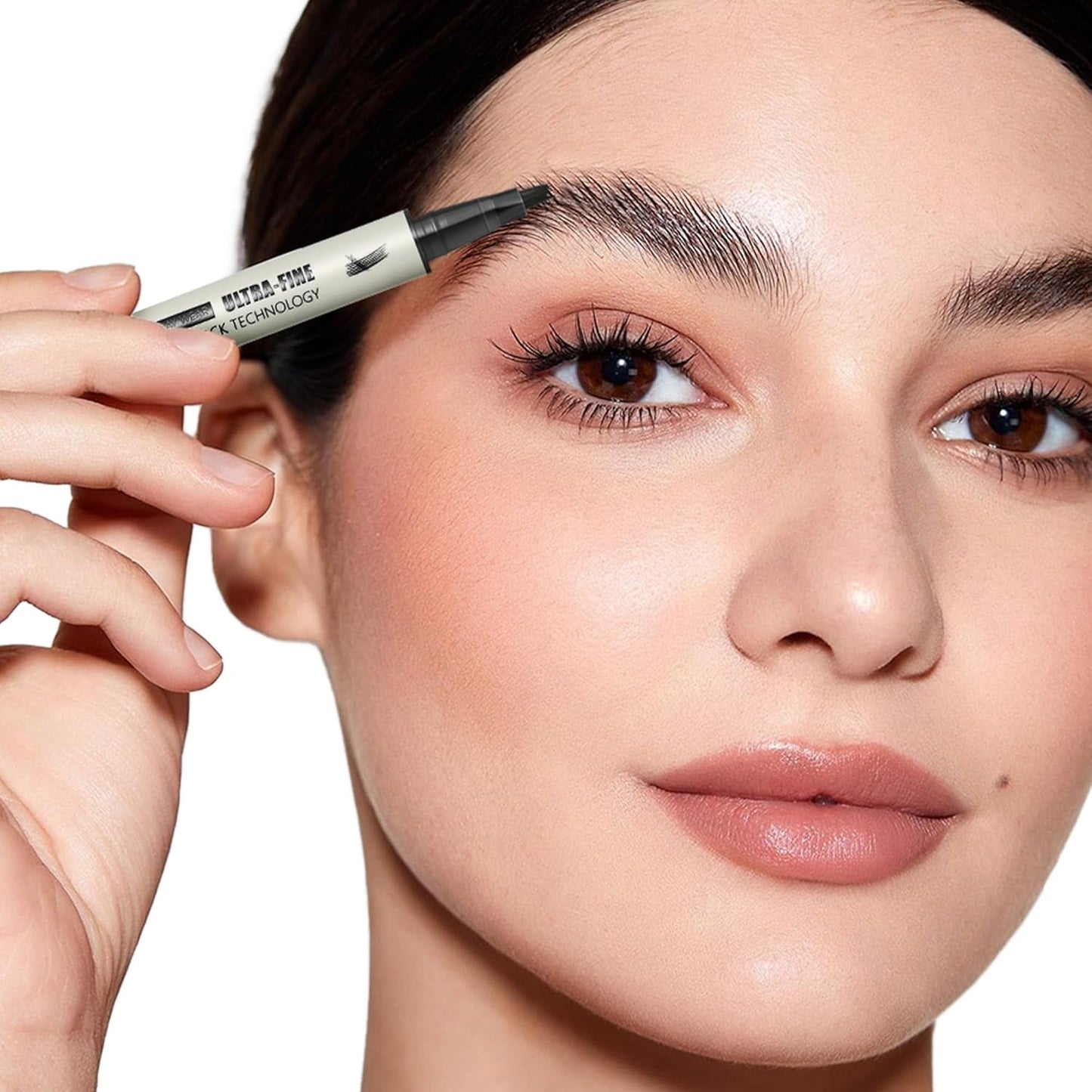 2 Pack Microblading Eyebrow Pen and Brow Tint for Women with Angled Brush & Dip to Effortlessly Create Natural Hair Like Brows, Waterproof Fast Eye Brow Makeup Pencil, Last All Day (Taupe)