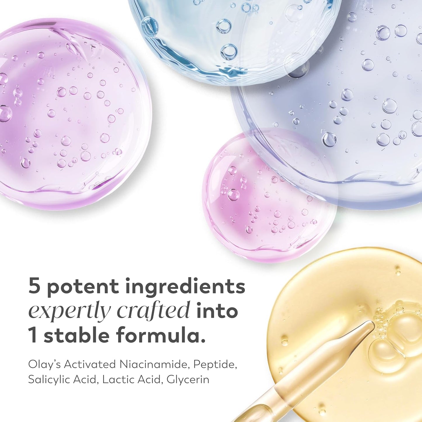 Olay Super Serum Night Repair, Fragrance-Free - Niacinamide, Peptide, Salicylic & Lactic Acid, Glycerin - 5-in-1 Skin Care Benefits - Hydrating, Evens Tone, Reduces Dark Spots, Anti-Aging, 1.7 Oz