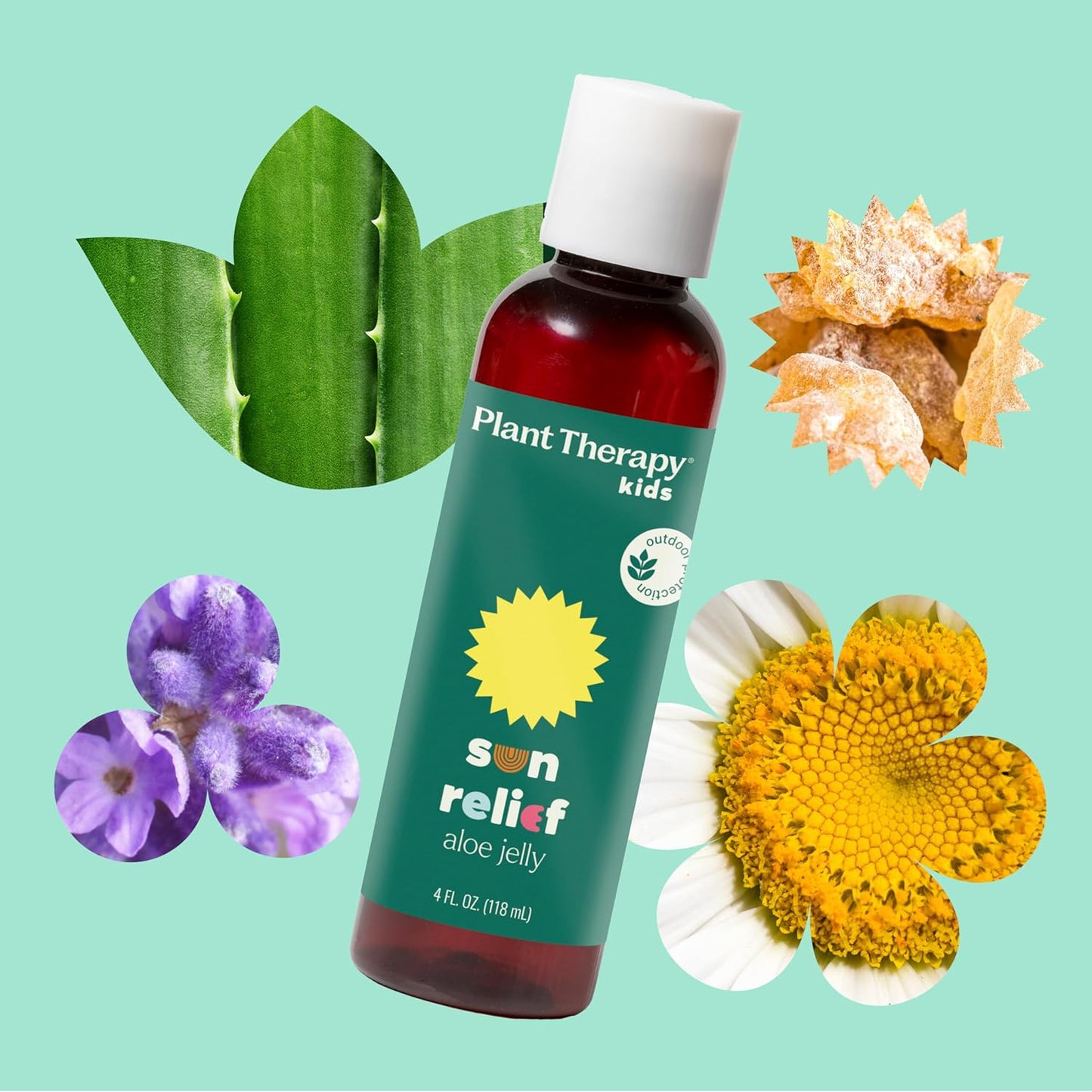Plant Therapy Kids Sun Relief Aloe Jelly 4 oz Gentle After-Sun Care, Cools & Calms Skin, Non-Sticky & Fast-Absorbing, Outdoor Essentials