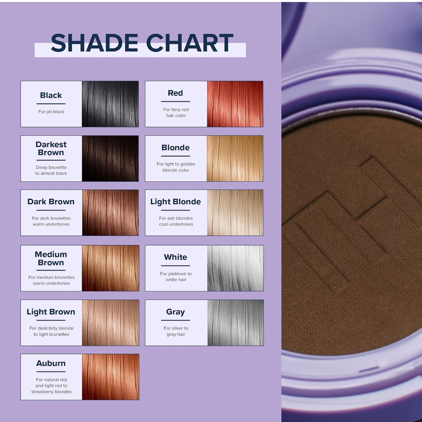 TRUHAIR Root & Scalp Cover Up Pressed Powder Compact Refill, Waterproof, Weightless Hair Coverage & Bald Spot Concealing, Root Touch Up Hair Color for Gray Coverage & Thinning Areas, 0.35 Oz (White)