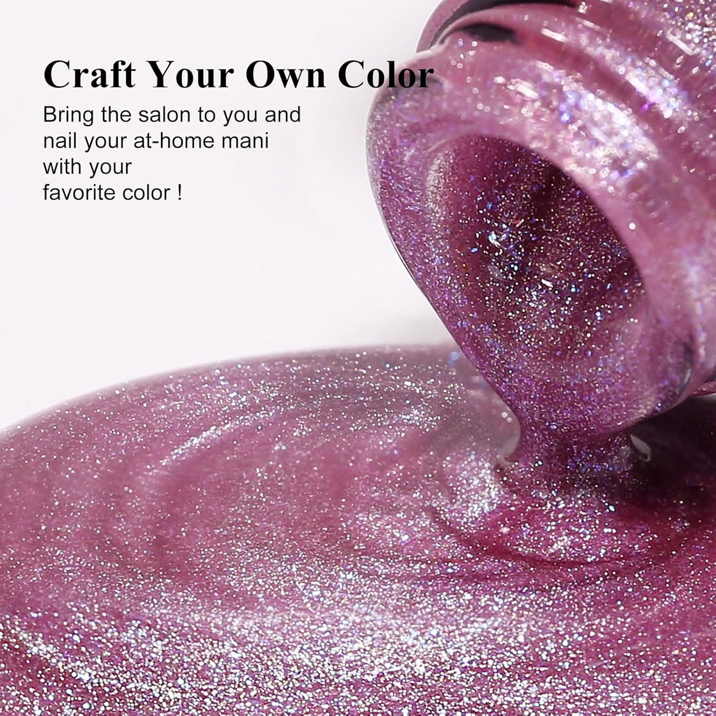 Imtiti Aurora Pink Cat Eye Gel Nail Polish, 15ml Galaxy Pink Holographic Glitter Cat Eyes Magnetic UV Soak Off Gel Nail Polish with Magnet Set