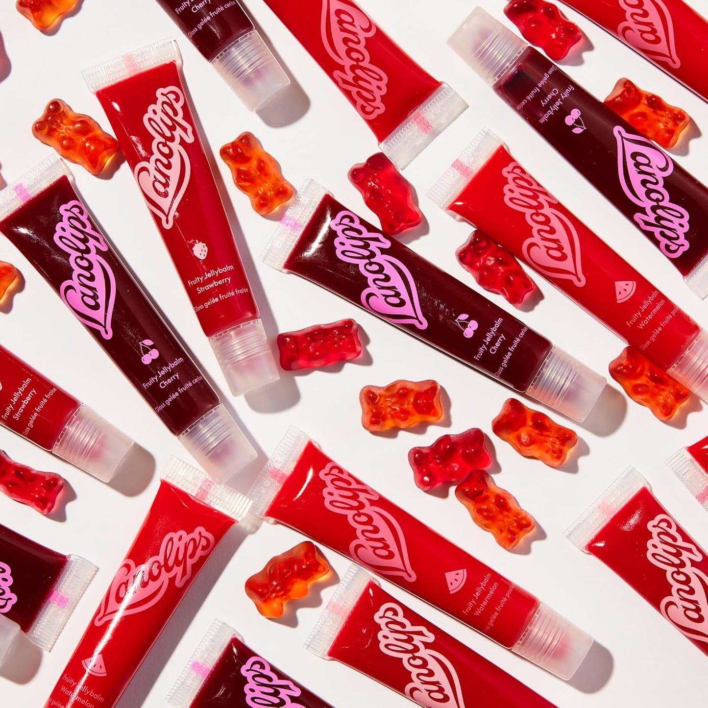 Lanolips Fruity Jellybalm - Tinted Lip Balm to Deepen, Brighten & Enhance - Moisturizing Lanolin Lip Balm & Jelly Lip Gloss - Everyday Lip Makeup - Strawberry (10g / 0.35oz)