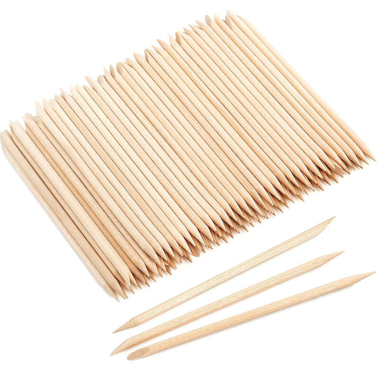 600 Pcs 4.5 Inch Orange Sticks for Nails Double Sided Multi-Use Wooden Cuticle Pusher Sticks Manicure Pedicure Tool Cuticle Sticks or Eyebrow Waxing Sticks for Facial Hair Removal