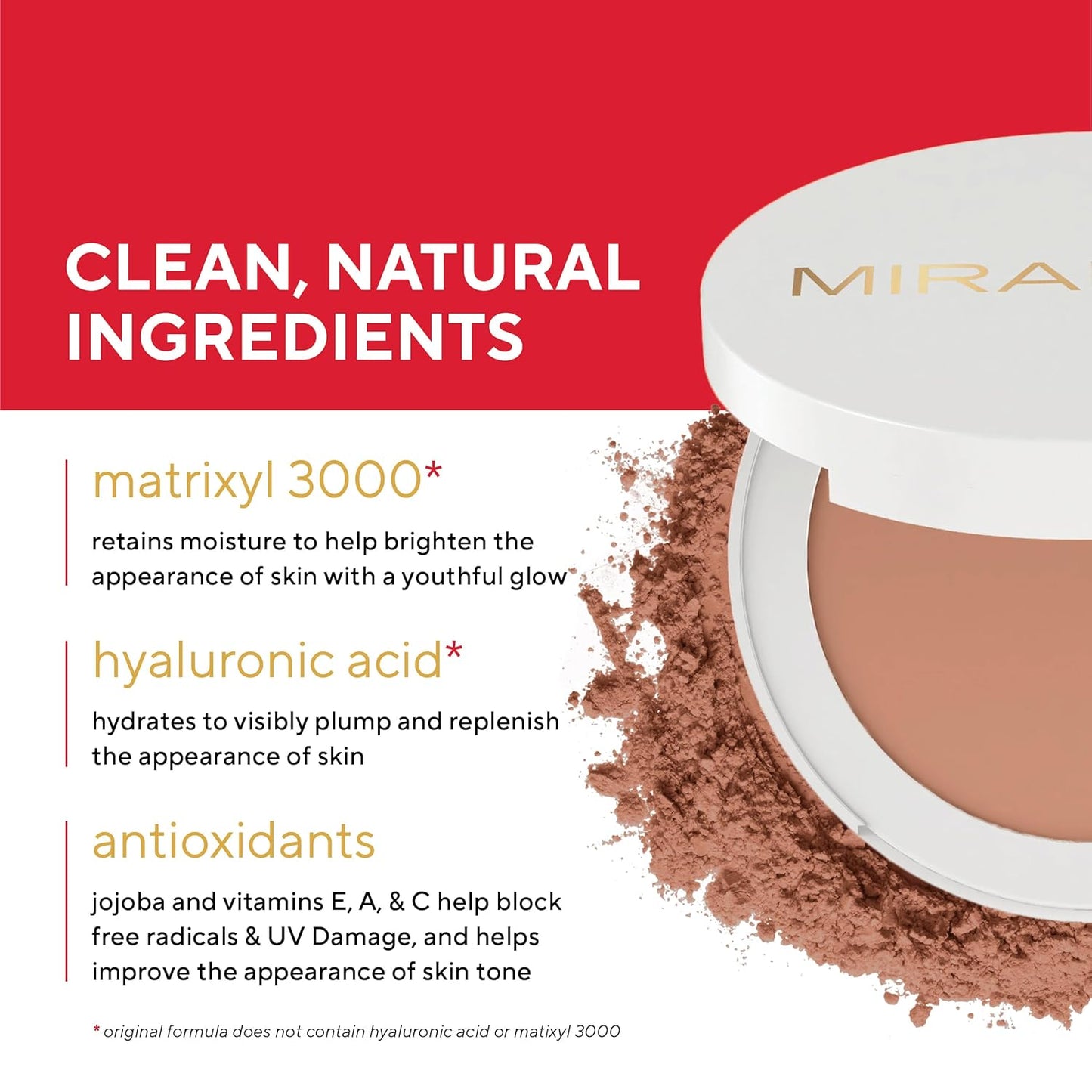 Mirabella Invincible For All Pure Pressed Foundation - Buildable Mineral Foundation & Blurring Setting Powder for All Skin Types - HD Matte Finishing Powder - Fair F6