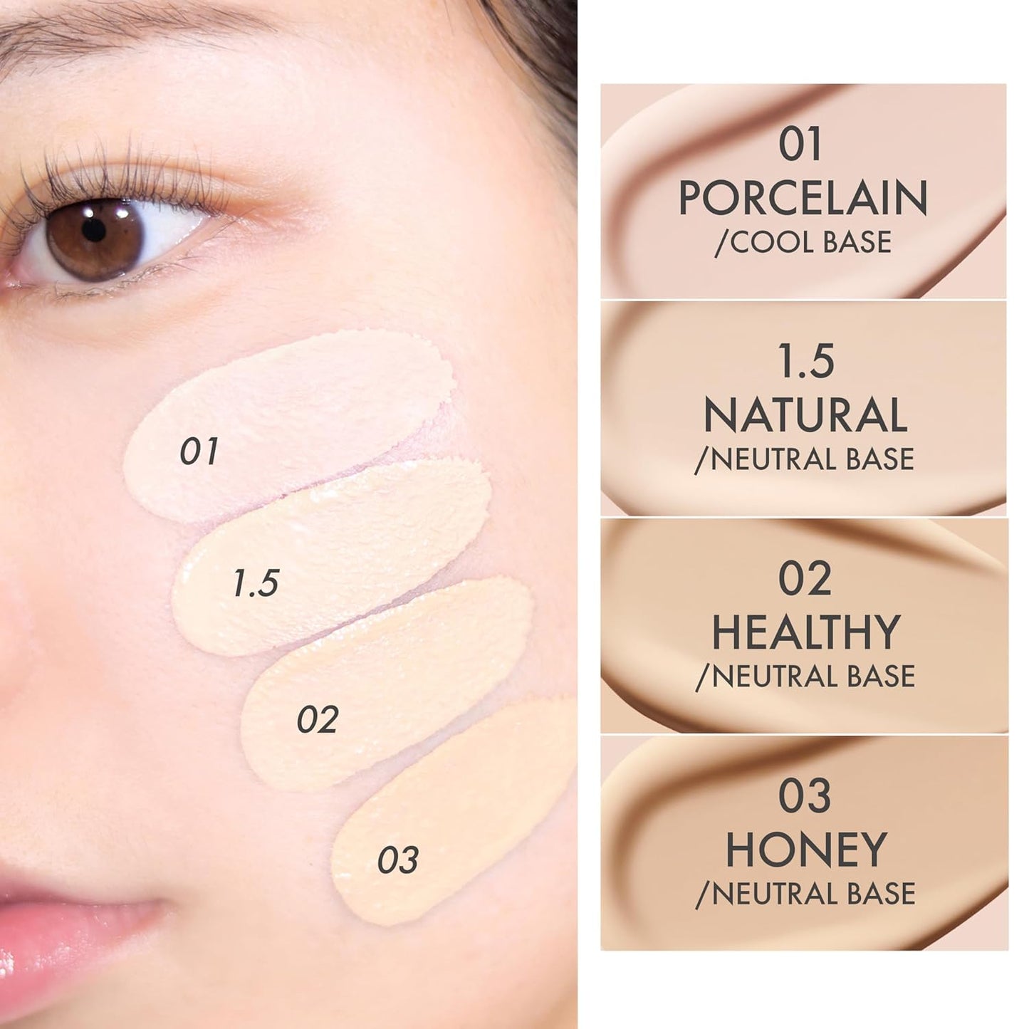 Amuse SEOUL Ceramic Skin Perfector Cushion Foundation Refill | Long-lasting, Lightweight, Semi-matte, Flawless Coverage, Hypoallergenic, Korean Beauty, Vegan(15g / 0.52 oz.) ([Refill] 02 HEALTHY)