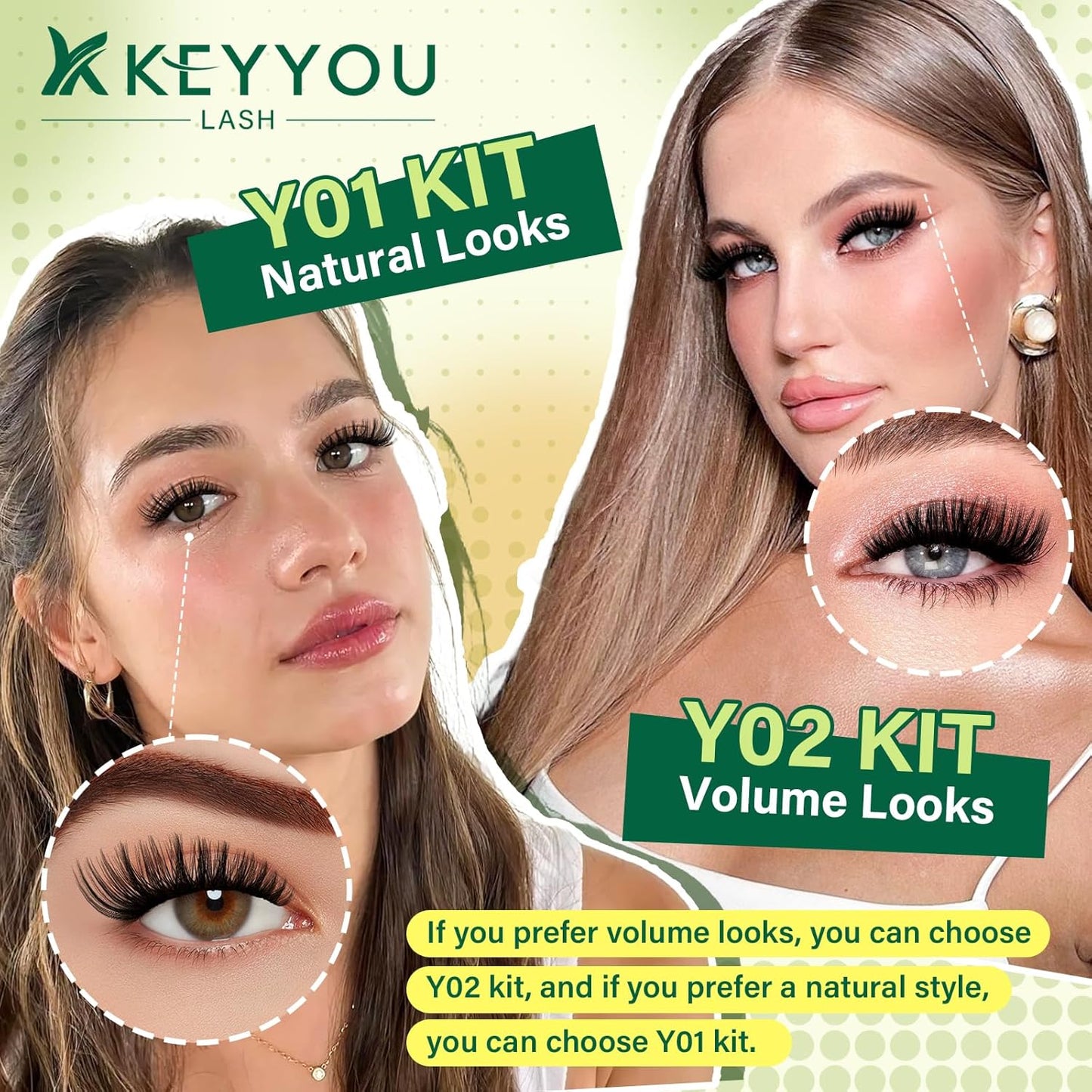 KEYYOU Lash Clusters Kit 144pcs Thick Volume D Curl Lash Clusters Lash Extension Kit with Mascara Brush Bond and Seal Lash Glue Remover Lash Applicators Lash Brush for DIY Lash Extensions (Y02 Kit)