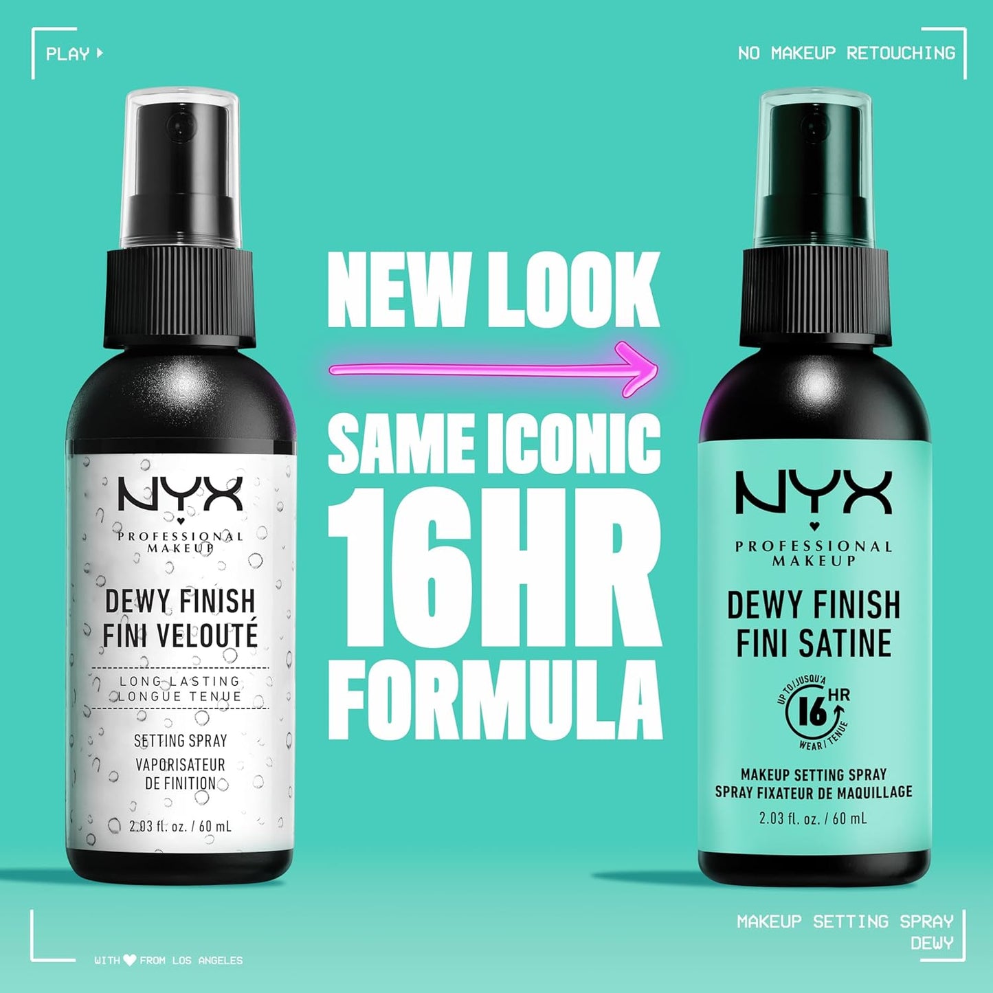 NYX PROFESSIONAL MAKEUP Makeup Setting Spray - Dewy Finish, Long-Lasting Face Mist for up to 16HR Wear, Vegan Formula
