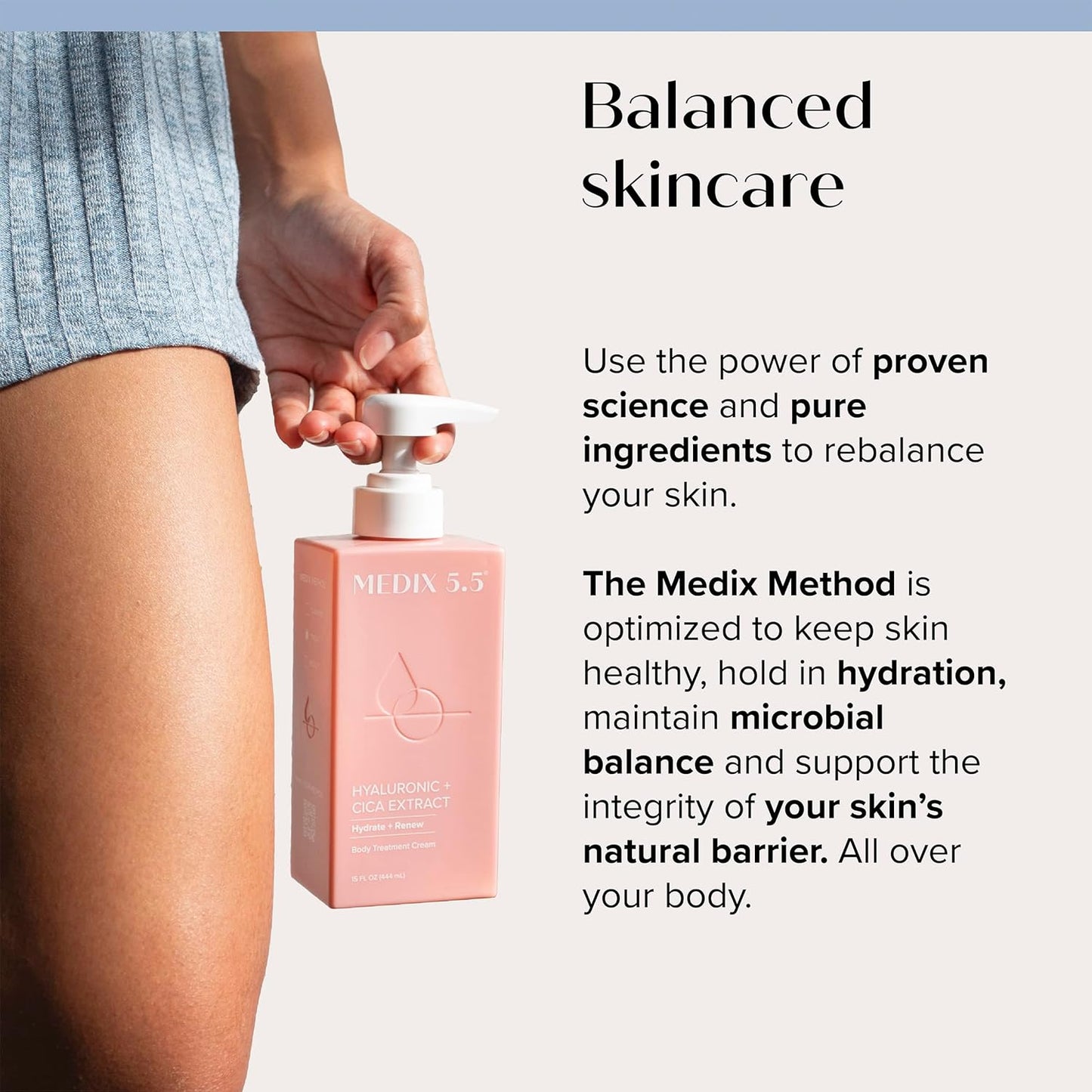 Medix 5.5 Hyaluronic Acid + Vitamin E Cream Body Lotion & Face Moisturizer | Hydrating Dry Skin Firming Lotion Minimizes Look Of Wrinkles, Stretch Marks, & Crepey Skin | Skin Care Products | 15 Fl Oz