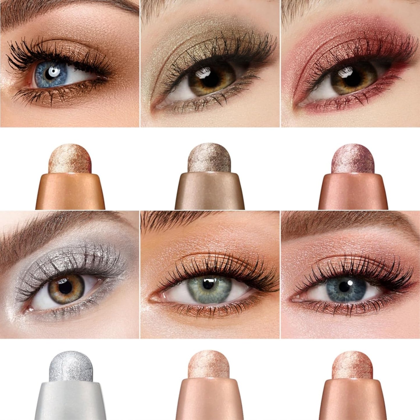 Jolilab Eyeshadow Stick Set, 2 Colors Matte Professional Bright-Colored Contouring and Highlight Stick, Cream Waterproof Long Lasting High Pigmented Eye Shadow. (2, 07+23)