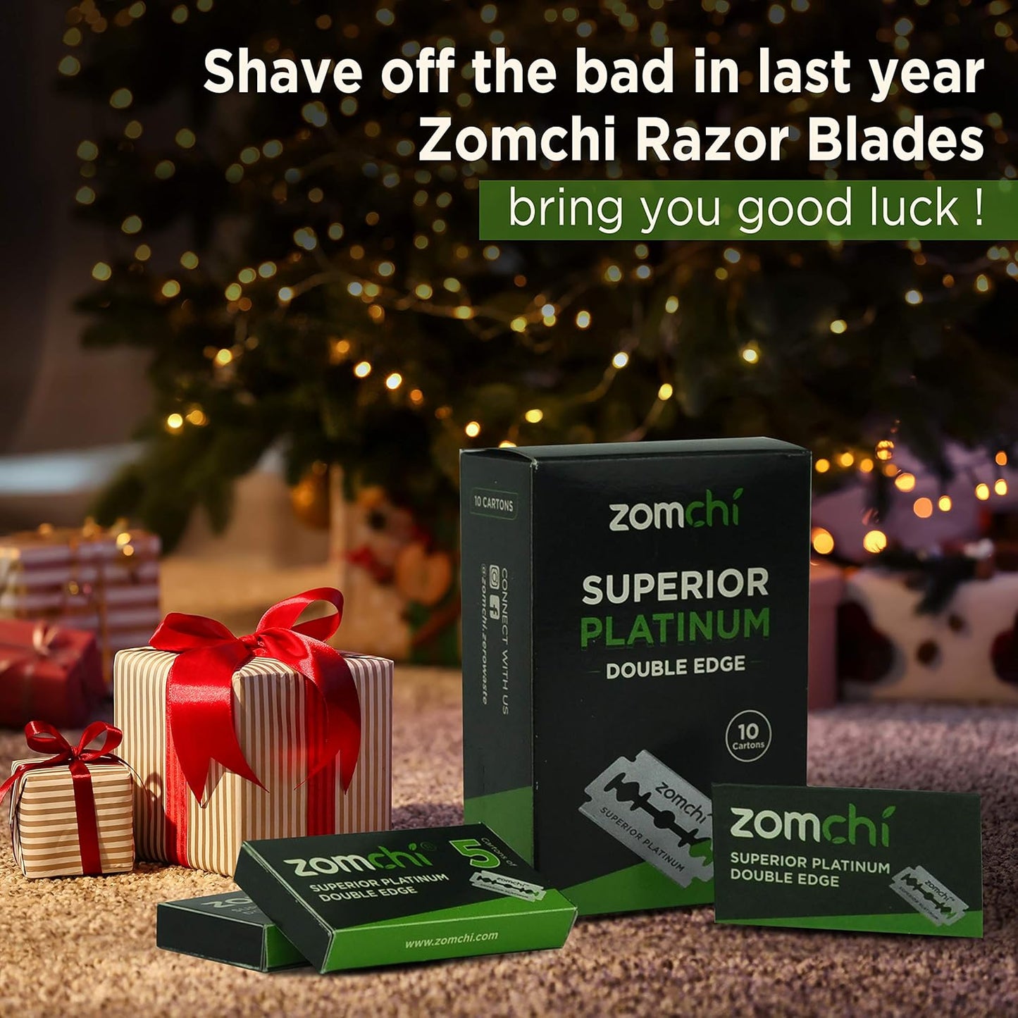 Double Edge Razor Blades, 50 Counts Safety Razor Blades for Shaving, Platinum Stainless Steel Shaving Blades for Men and Women, Fits All Standard Double Edge Razors