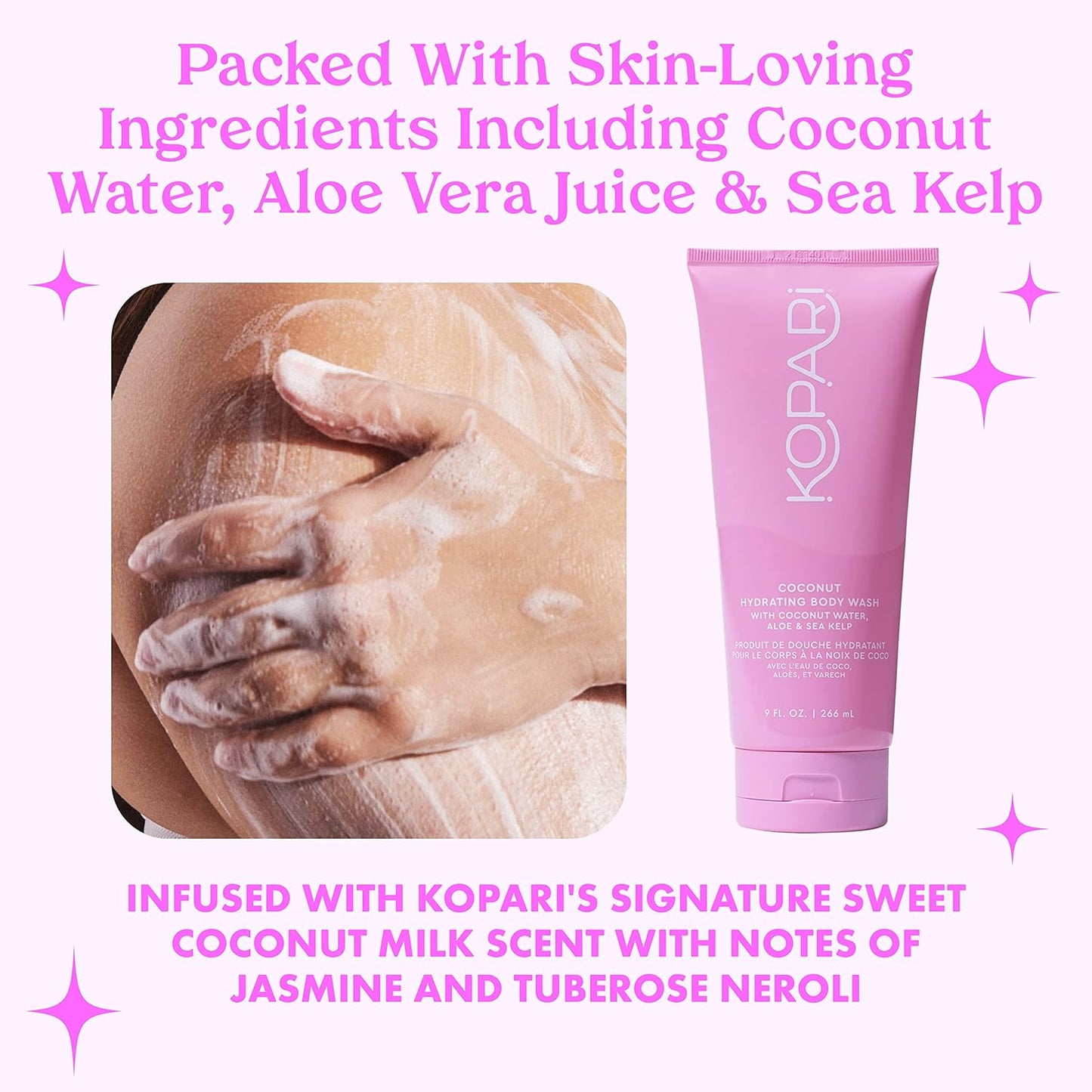 Kopari Hydrating Body Wash - Non-Toxic, Paraben Free, Gluten Free & Cruelty Free - Made with Organic Coconut Oil - 9 oz 2 Pack