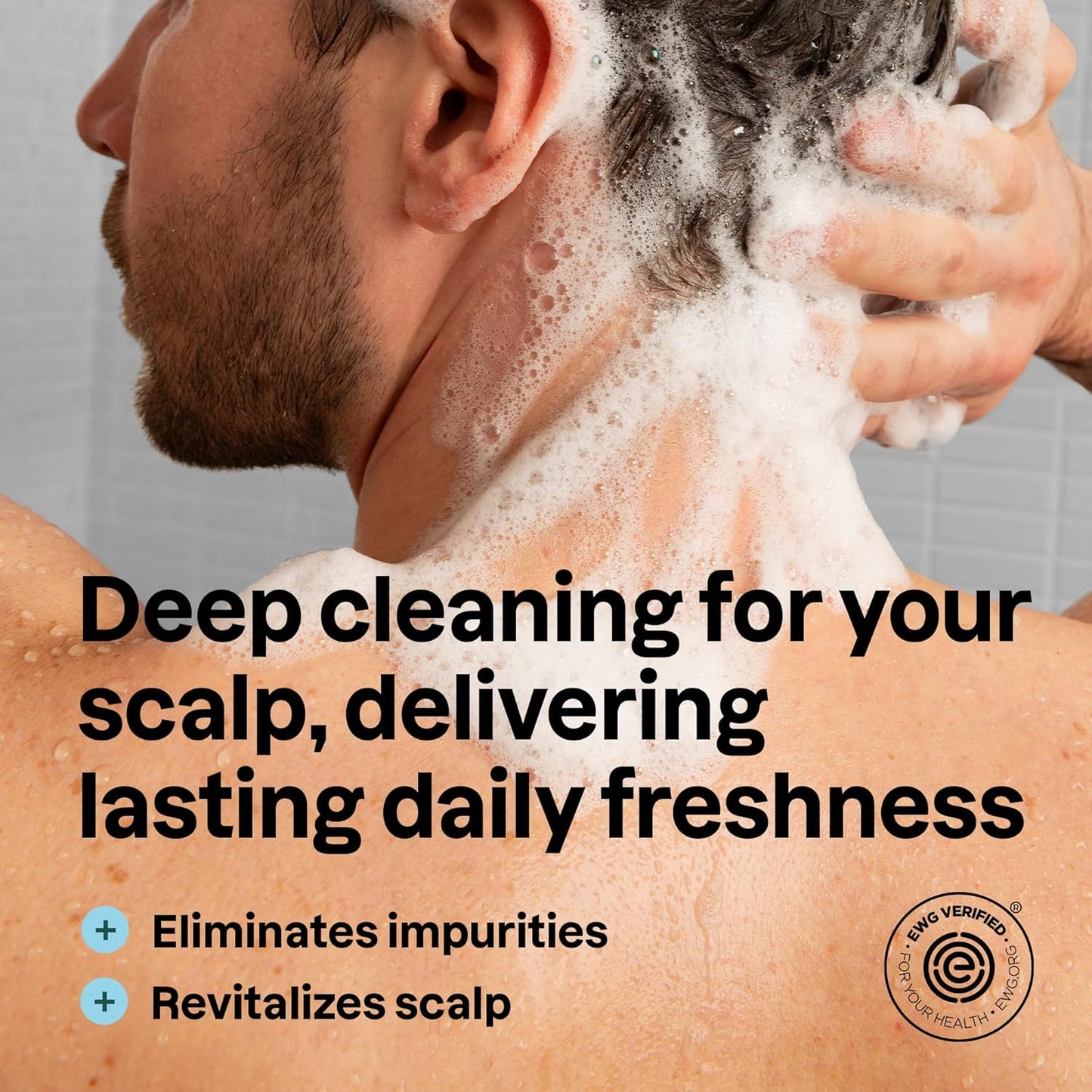 ATTITUDE Men's Shampoo and Conditioner 2-in-1, Scalp Care for Build Up & Oily Hair, Refresh With Peppermint & Willow Extract, 97% Natural Origin Ingredients, EWG Verified, Eucalyptus & Sage, 14 Fl Oz