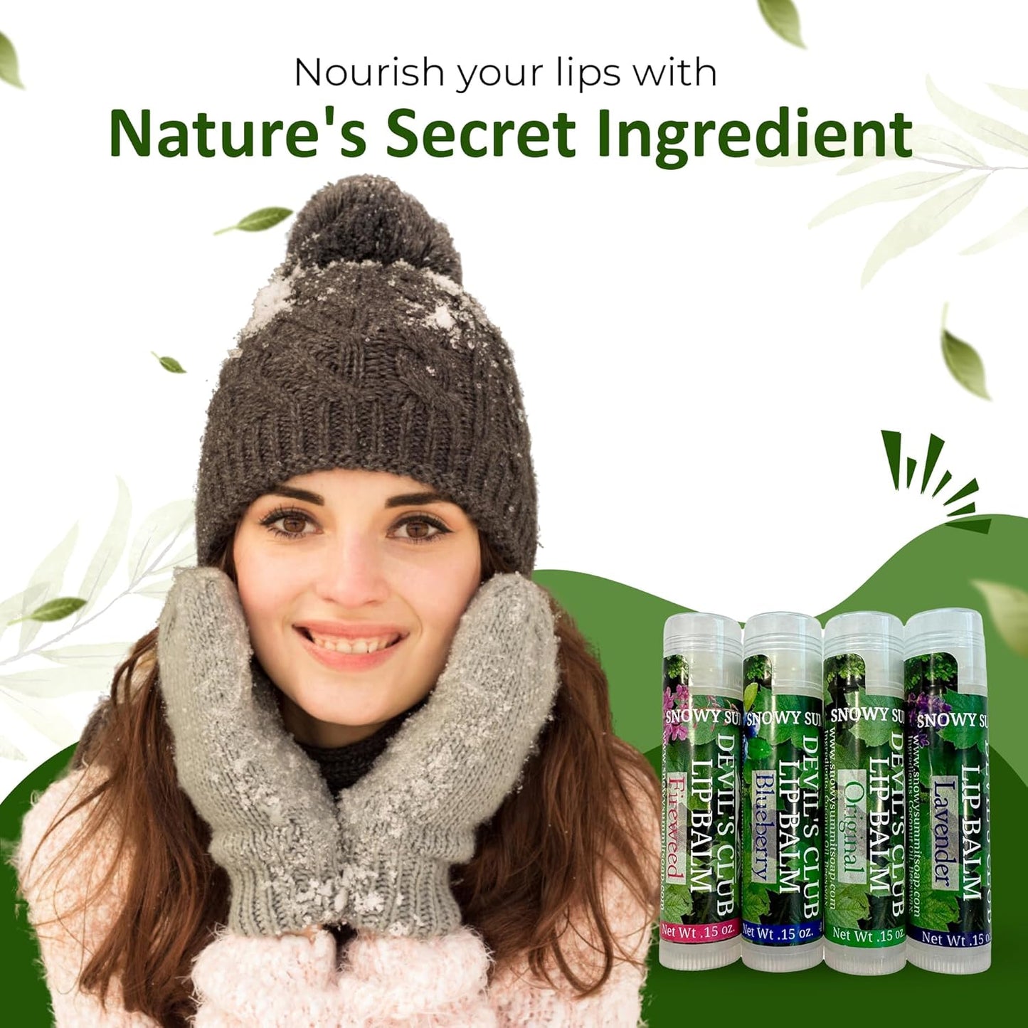 Devil's Club Lip Balm Set - Contains Fireweed, Lavender, Blueberry - Natural Moisturizing Chapstick with Vitamin E - Handcrafted in Alaska - 4 x .15 oz Tubes for Soft, Smooth Lips