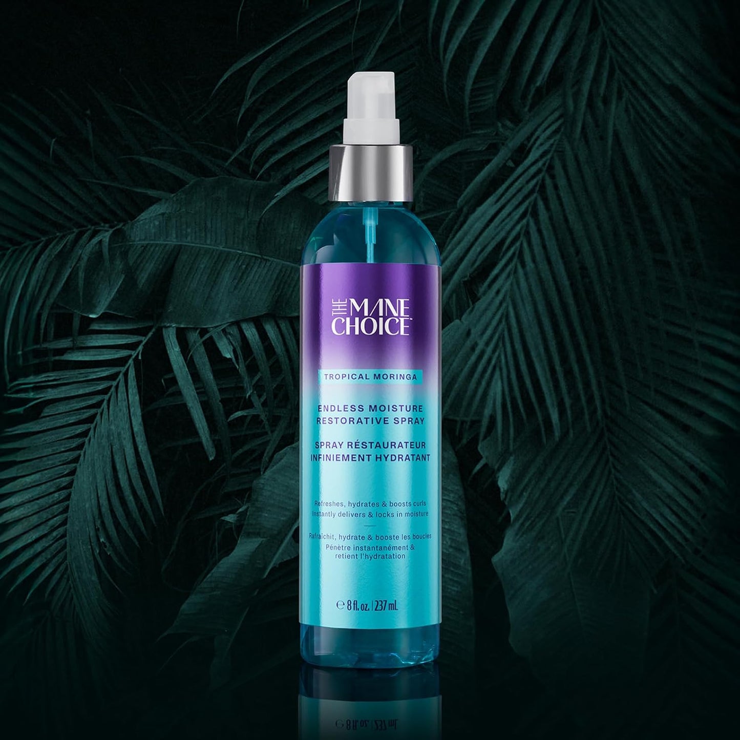 The Mane Choice Tropical Moringa Sweet Oil & Honey Endless Moisture Restorative Hair Spray, Supports Natural Hair Growth & Retention, Hydrating Curl Refresher & Shine Spray, Fights Frizz, 8 Fl Oz