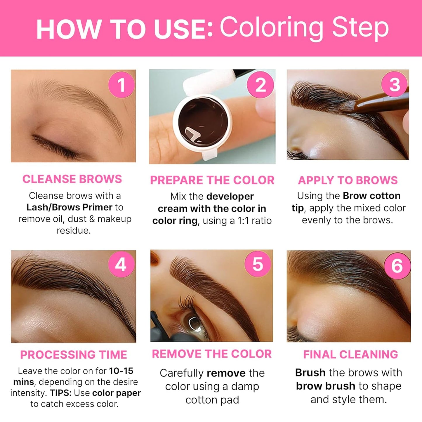 Korean At Home Lash Lift and Brow Lamination Kit - Brown Eye and Brow Tint Kit