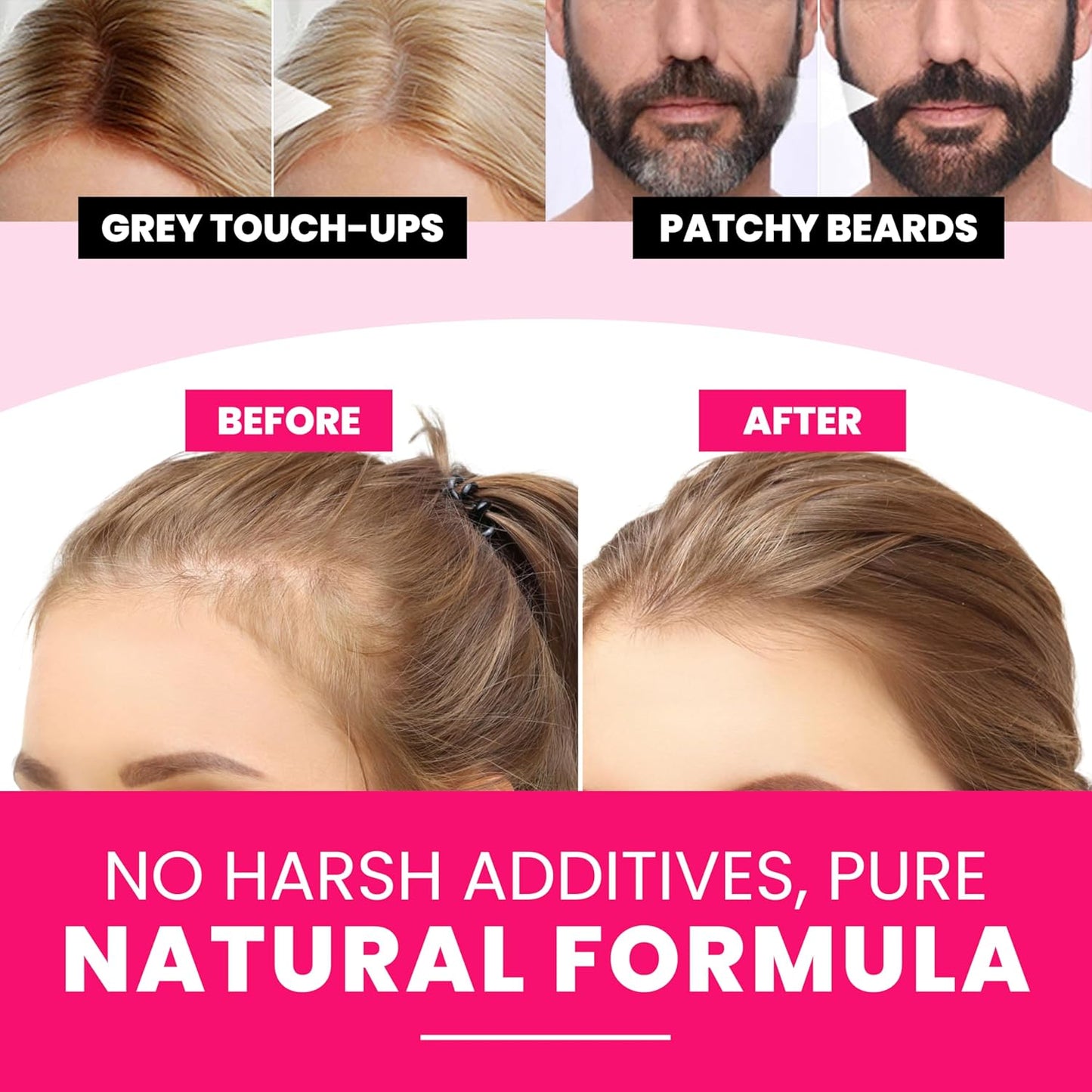 VELO Hairline Powder–AUBURN Hair Root Touch Up Powder for Women & Men–Instantly Covers Gray Hair, Thinning Hair & Bald Spots–Sweatproof Root Cover Up–Puff & Mirror Compact, 13 Shades