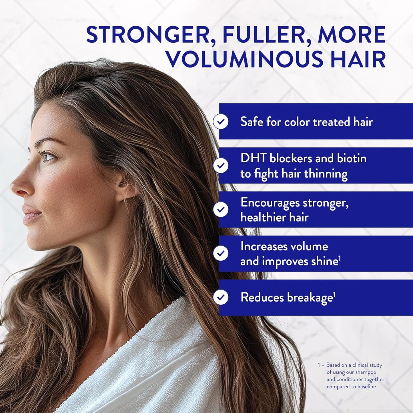 Routine Wellness Anti-Thinning Shampoo for Thinning Hair - Biotin DHT Blocker Women & Men - Color Safe Shampoo for Hair Loss & Healthy Hair - Coconut & Vanilla - 14oz