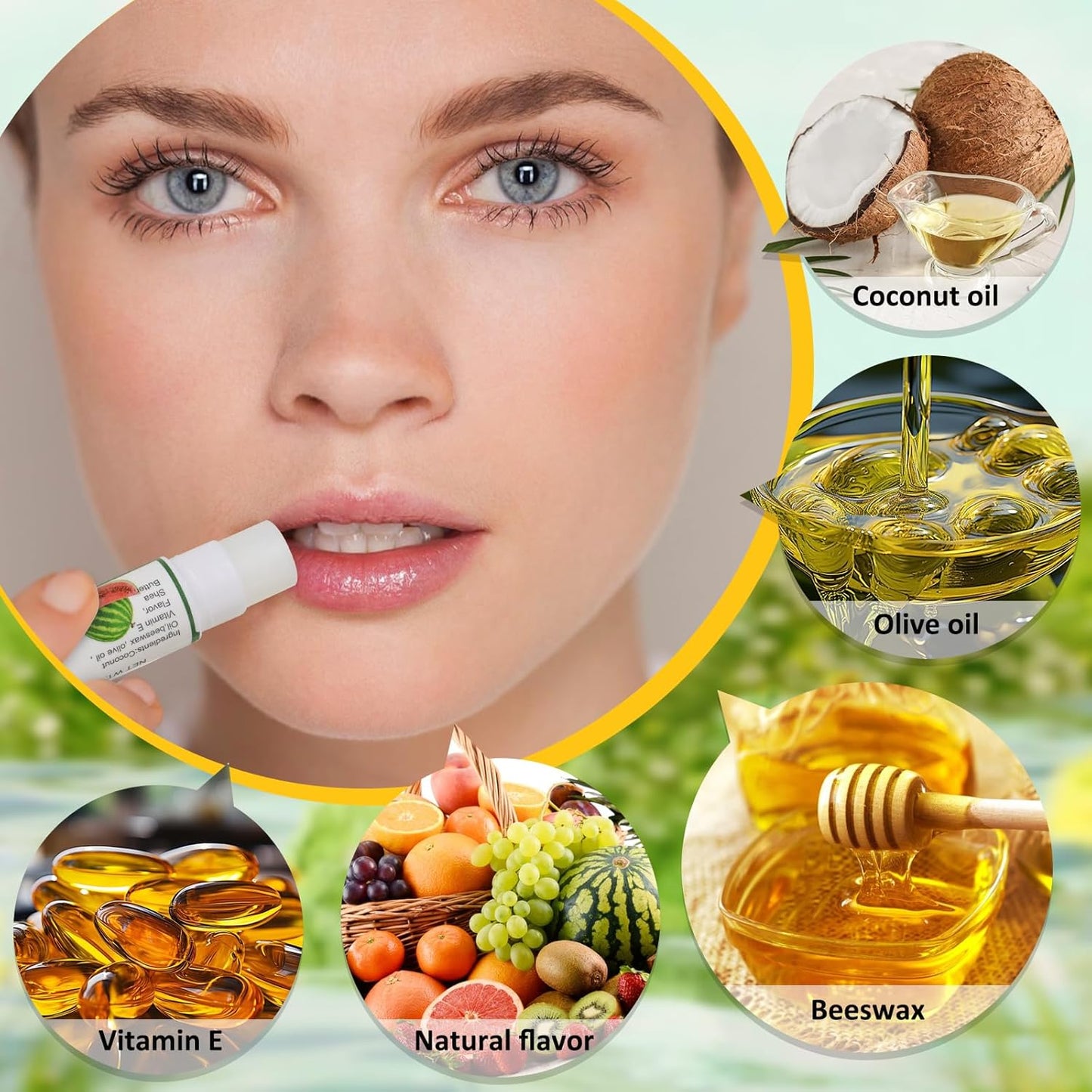 DMSKY 12 Pack Lip Balm, Natural Lip Balm Bulk with Vitamin E and Coconut Oil, Moisturizing Lip Balm for Chapped Lips, Bulk Lip Balm for Women-12 Flavors