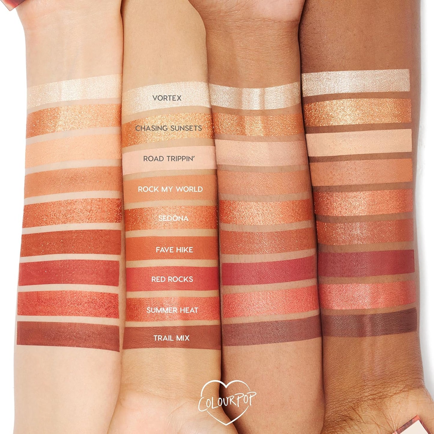 ColourPop Rock On Eyeshadow Palette - Warm, Earthy Terracotta Palette with Metallic and Matte Finishes - High-Pigment Eye Makeup with a Long-Wearing Formula (0.3 oz)