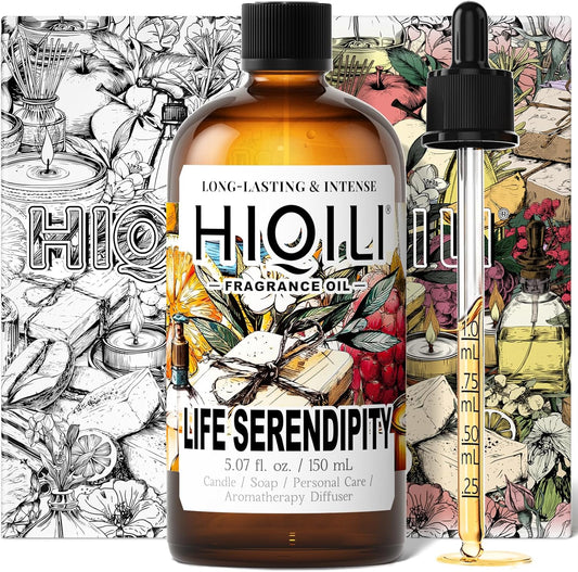 HIQILI Life Serendipity Fragrance Oil for Candle Making, Inspired by Chane. Chance, DIY Perfume, Bath Bombs, Aromatherapy, Long-Lasting Scent - 5.07 Fl Oz