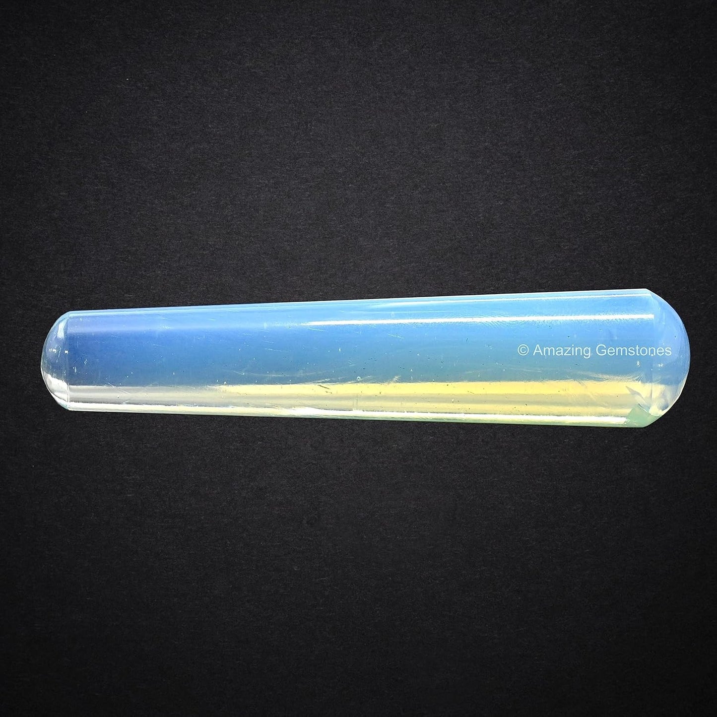 Amazing Gemstone Opalite Crystal Wand Massage Stick - Pelvic Wand Gua Sha for Adults - Crystals and Healing Stones Massage Wands for Adults Gifts (Smooth)