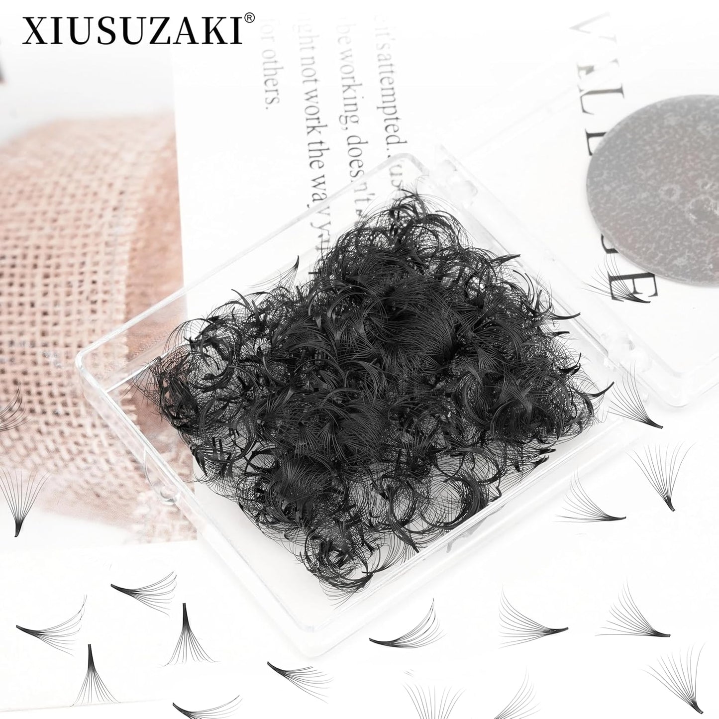 Premade Eyelash Extensions 600 Fans 10D Volume Lash Extensions 0.07 Thickness D Curl 12mm Fluffy Soft Loose Fan