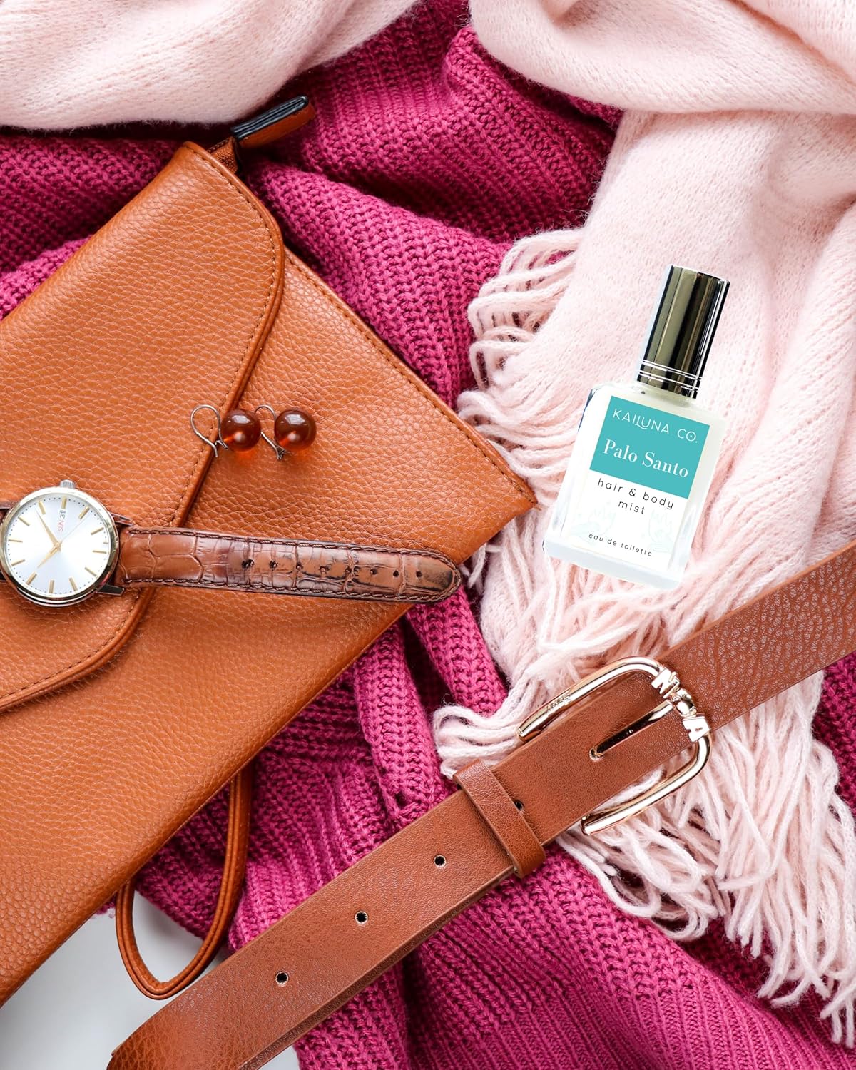 Palo Santo Natural Hair & Body Mist Spray, Pure Palo Santo Essential Oil, Alcohol-Free, Handmade in California, 0.5Fl Oz