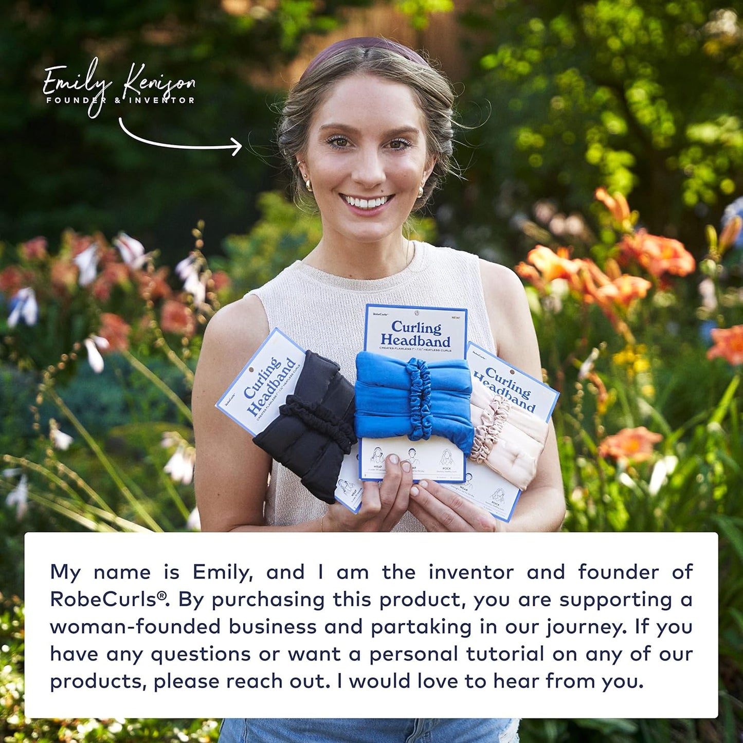 RobeCurls Heatless Hair Curler Set - Satin Curling Headband for Natural, No-Heat Curls - Sleep in Overnight Styling Tool with 2 Scrunchies - Easy & Gentle on Hair (Mauve)