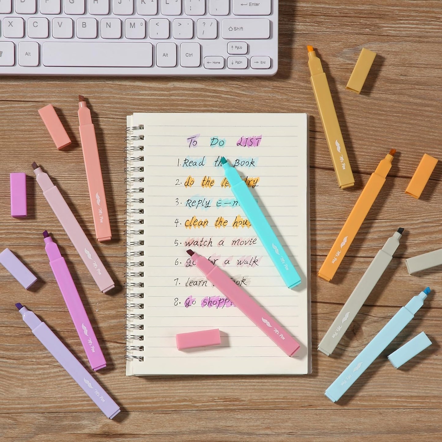 Mr. Pen- Aesthetic Highlighters, 10 Pack, Chisel Tip, Candy Colors, Cute Highlighters Assorted Colors, Cute Highlighters for School Highlighters, Highlighter Set, Pastel Highlighters