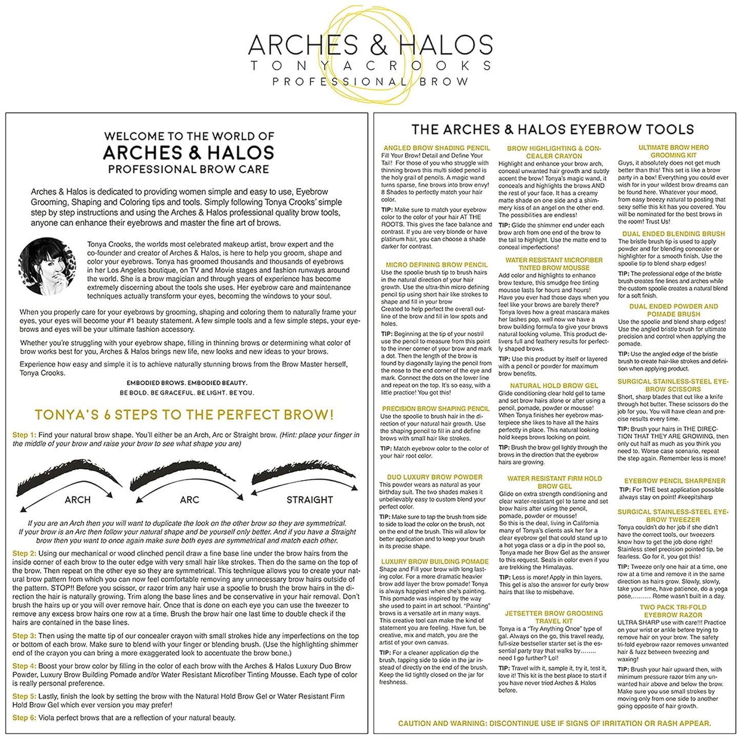 Arches & Halos Luxury Brow Building Pomade - Warm Brown - Tinting Brow Definer for Sculpting and Shaping Eyebrows - Soft, Smudge-Proof, Silky Texture - Lightweight Cream and Gel Blend - 0.016 oz