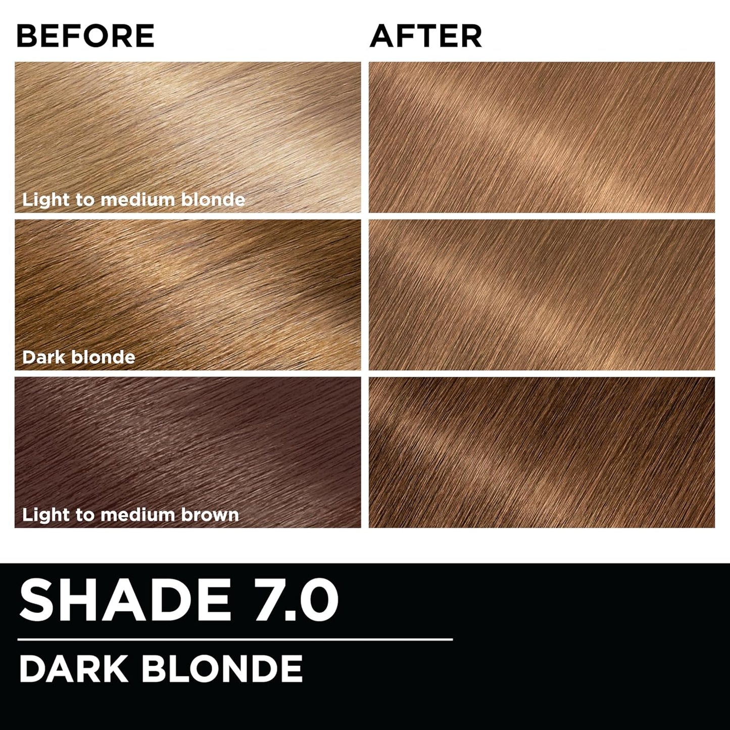 Garnier Hair Color Olia Ammonia-Free Brilliant Color Oil-Rich Permanent Hair Dye, 7.0 Dark Blonde, 2 Count (Packaging May Vary)