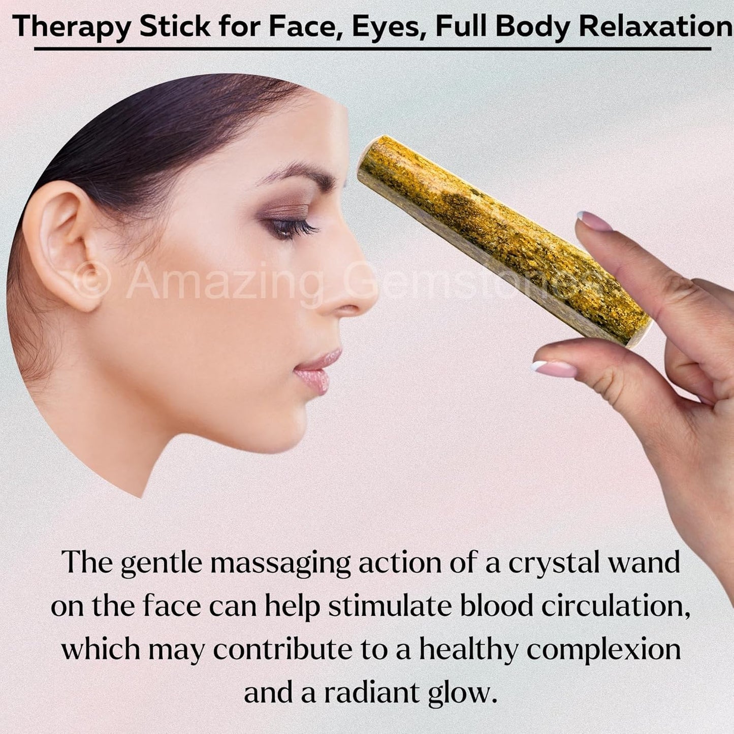 Amazing Gemstone Bronzite Crystal Wand Massage Stick - Pelvic Wand Gua Sha for Adults - Crystals and Healing Stones Massage Wands for Adults Gifts (Smooth)