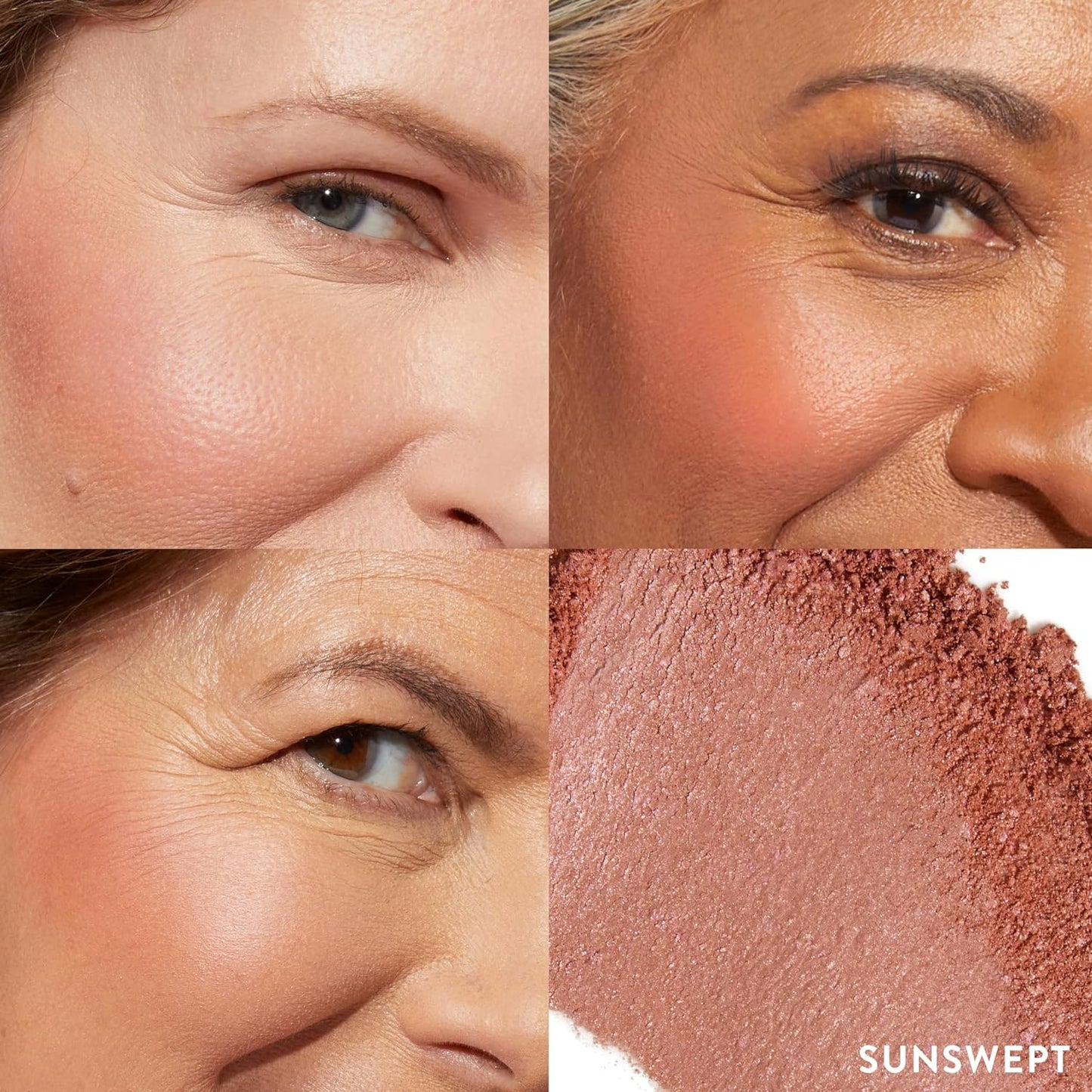 LAURA GELLER NEW YORK Baked Blush-n-Brighten Marbleized Blush + Angled Brush (05 Sunswept, 47mm)